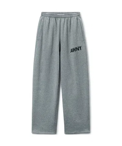 Alexander Wang T Logo-detailed Oversize Sweatpants In Grey