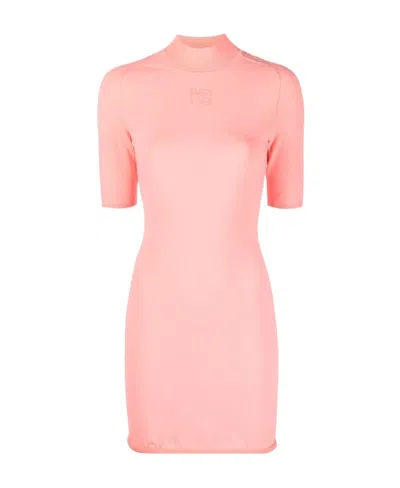 Alexander Wang T Logo Dress In Pink