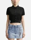 Alexander Wang T T By Alexander Wang Polo Cardigan In Black