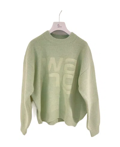 Alexander Wang T Logo Pattern Sweater In Green
