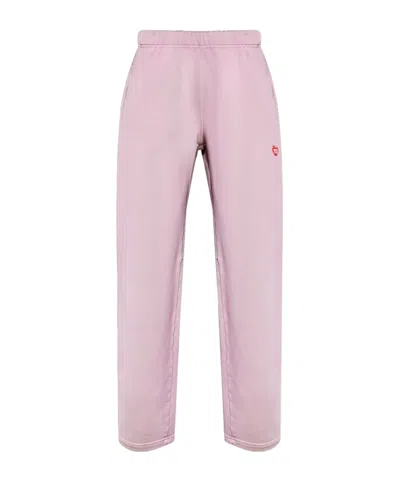 Alexander Wang T Logo-print Cotton Track Pants In Pink