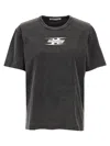 Alexander Wang T Alexanderwang. T Shrunken Logo Tee In Gray