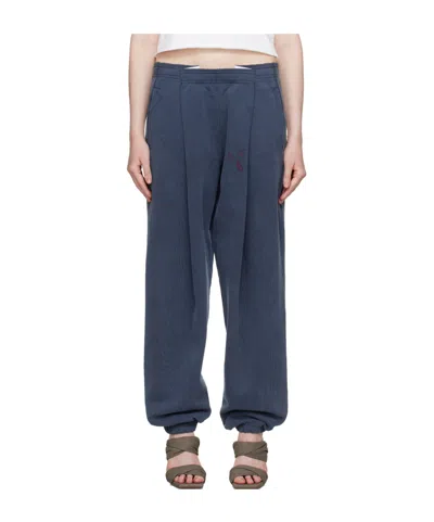 ALEXANDER WANG T LOGO WAISTBAND PLEATED SWEATPANTS
