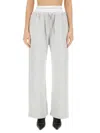 ALEXANDER WANG T LOGO WIDE LEG PANTS