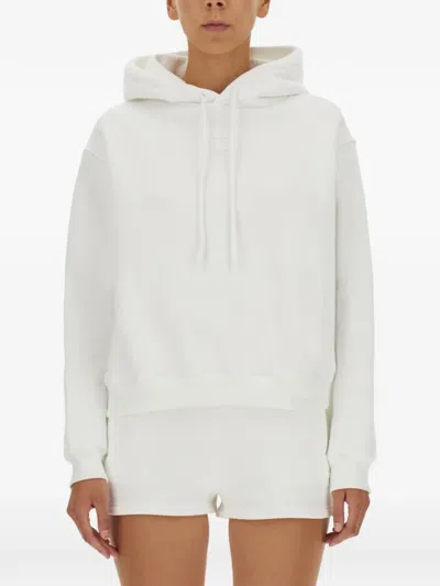 Alexander Wang Alexanderwang.t Cotton-blend Oversized Sweatshirt In White