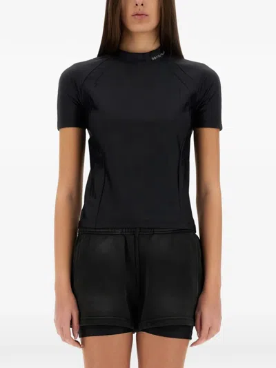 Alexander Wang T By  Black Stretch Nylon T-shirt
