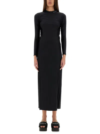 Alexander Wang T Alexanderwang.t Long Dress With Logo In Multi