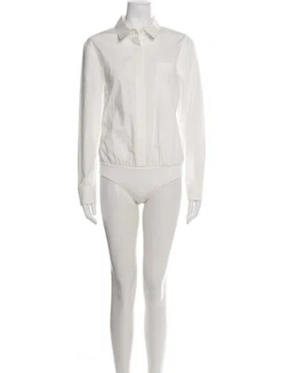 Pre-owned Alexander Wang Long Sleeve Button-up Top In Green