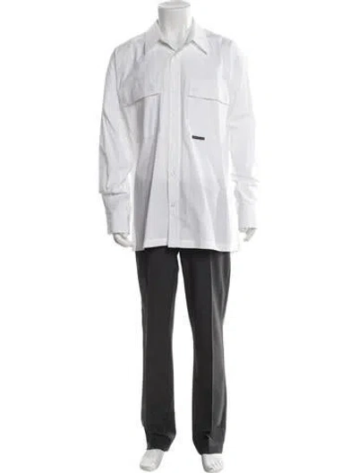 Pre-owned Alexander Wang Long Sleeve Dress Shirt In White