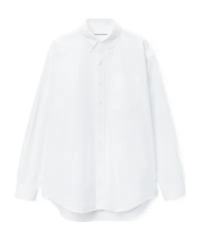 Alexander Wang T Long Sleeve Shirt In White