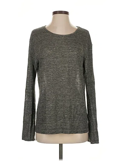 Pre-owned Alexander Wang T Long Sleeve Top Gray Crew Neck Tops