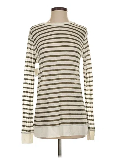 Pre-owned Alexander Wang T Long Sleeve Top Ivory Boatneck Tops In White