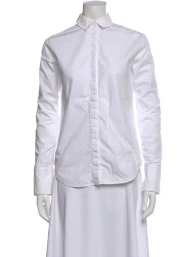 Pre-owned Alexander Wang Long Sleeve Top In White