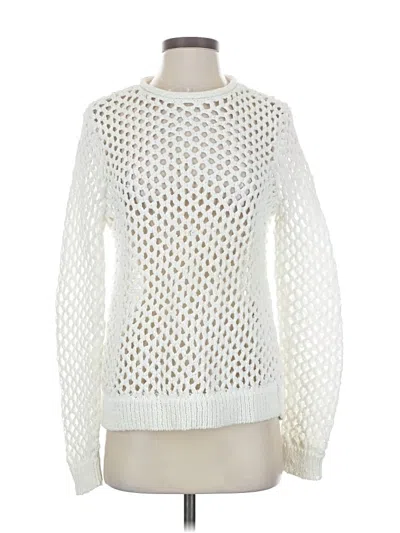 Pre-owned Alexander Wang T Long Sleeve Top White Boatneck Tops