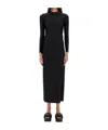 Alexander Wang T T By Alexander Wang Long Dress With Logo In Black