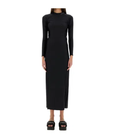 Alexander Wang T Alexanderwang.t Long Dress With Logo In Multi