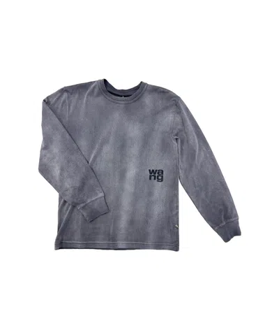 Alexander Wang T Long-sleeved T-shirt In Gray