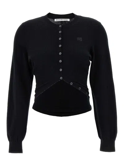 ALEXANDER WANG T CÁRDIGAN - NEGRO