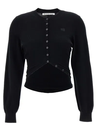 Alexander Wang T T By Alexander Wang 'ls' Cardigan In Black