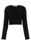 Alexander Wang T T By Alexander Wang Drop Shoulder Cropped Pullover