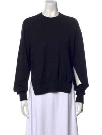 Pre-owned Alexander Wang T Merino Wool Crew Neck Sweater In Black