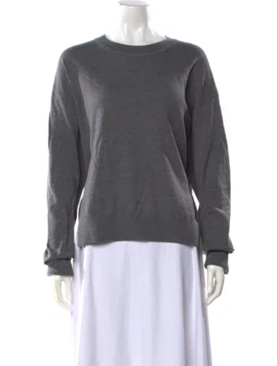 Pre-owned Alexander Wang Merino Wool Crew Neck Sweater In Gray