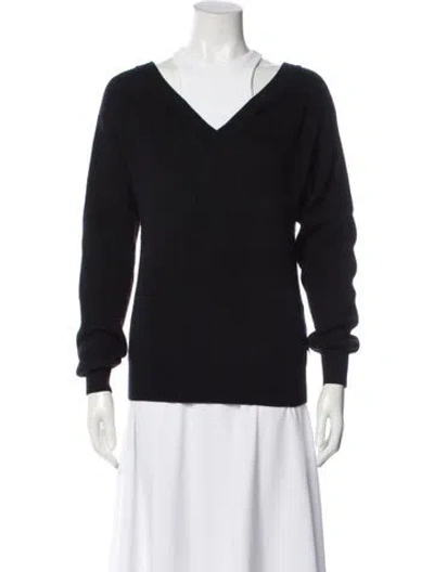 Pre-owned Alexander Wang T Merino Wool V-neck Sweater In Gray