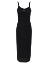 Alexander Wang T T By Alexander Wang Openwork Mesh Midi Dress With Fitted Silhouette In Black