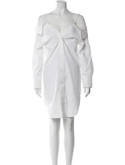 Pre-owned Alexander Wang T Mini Dress In White