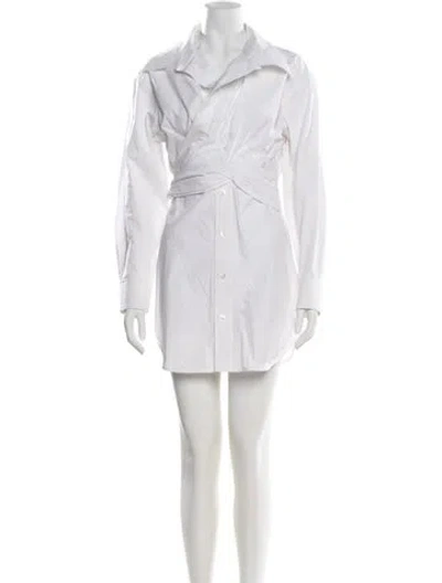 Pre-owned Alexander Wang T Mini Dress In White