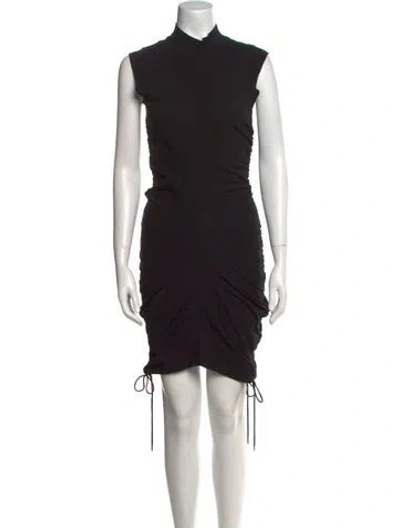 Pre-owned Alexander Wang T Mock Neck Knee-length Dress In Black