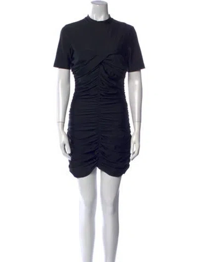 Pre-owned Alexander Wang T Mock Neck Mini Dress In Black