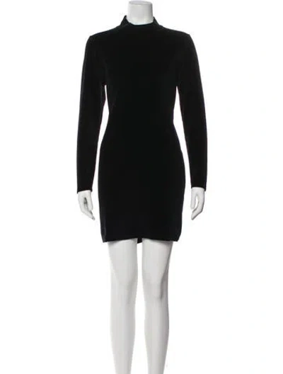 Pre-owned Alexander Wang T Mock Neck Mini Dress In Blue