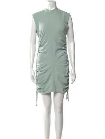 Pre-owned Alexander Wang T Mock Neck Mini Dress In Gray