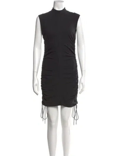 Pre-owned Alexander Wang Mock Neck Mini Dress W/ Tags In Black