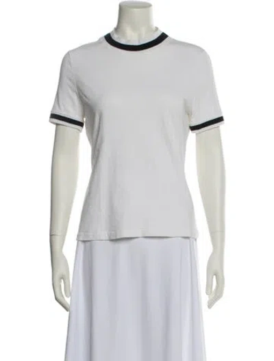 Pre-owned Alexander Wang Mock Neck Short Sleeve T-shirt In White