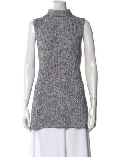 Pre-owned Alexander Wang Mock Neck Sweater In Gray