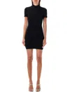 Alexander Wang T T By Alexander Wang Black Wool Polo Mini Dress In Black
