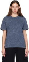 Alexander Wang T Navy Puff Logo T-shirt In Acid Black Ice 424a