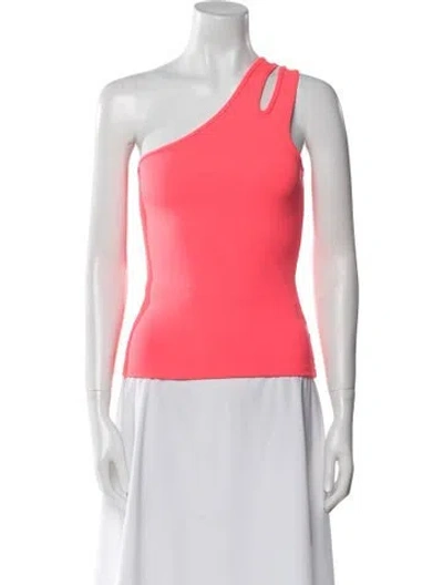 Pre-owned Alexander Wang One-shoulder Sleeveless Top In Pink