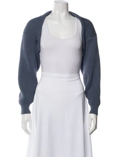Pre-owned Alexander Wang T Open Front Sweater In Blue