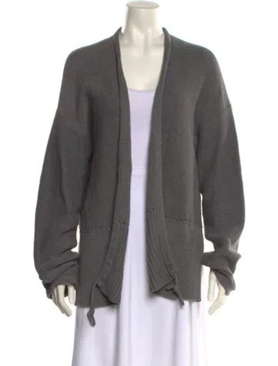 Pre-owned Alexander Wang Open Front Sweater In Gray