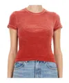 Alexander Wang T T By Alexander Wang Slim-fit T-shirt With Embossed Logo In Red