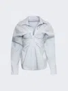 Alexander Wang T Open Twisted Front Placket Shirt In Multi