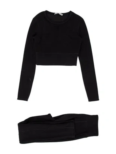 Pre-owned Alexander Wang T Pant Set In Black