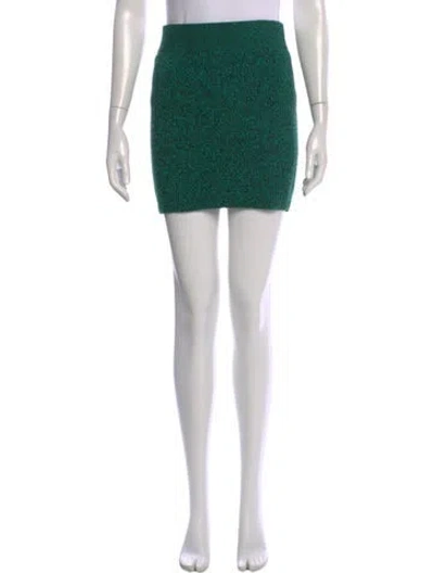 Pre-owned Alexander Wang Patterned Mini Skirt In Green
