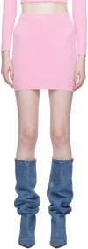 Alexander Wang T Pink Bonded Miniskirt In 680 Light Pink