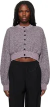 Alexander Wang T Pink Logo-embossed Cardigan In 698a Pink Multi