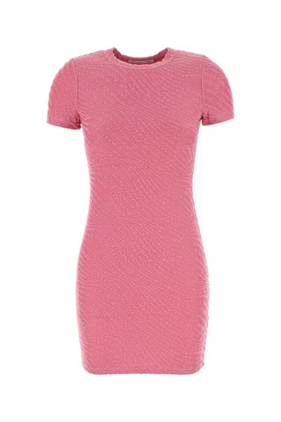 ALEXANDER WANG T PINK STRETCH POLYESTER MINI DRESS