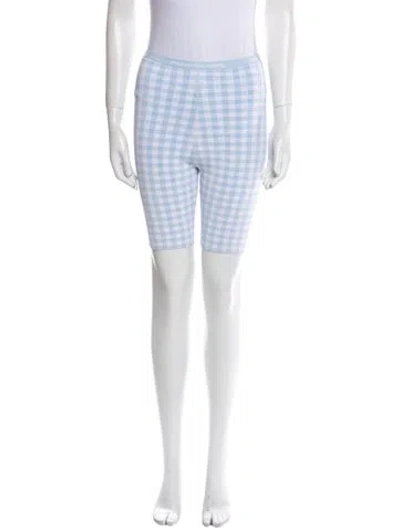 Pre-owned Alexander Wang Plaid Print Mini Shorts In Multi